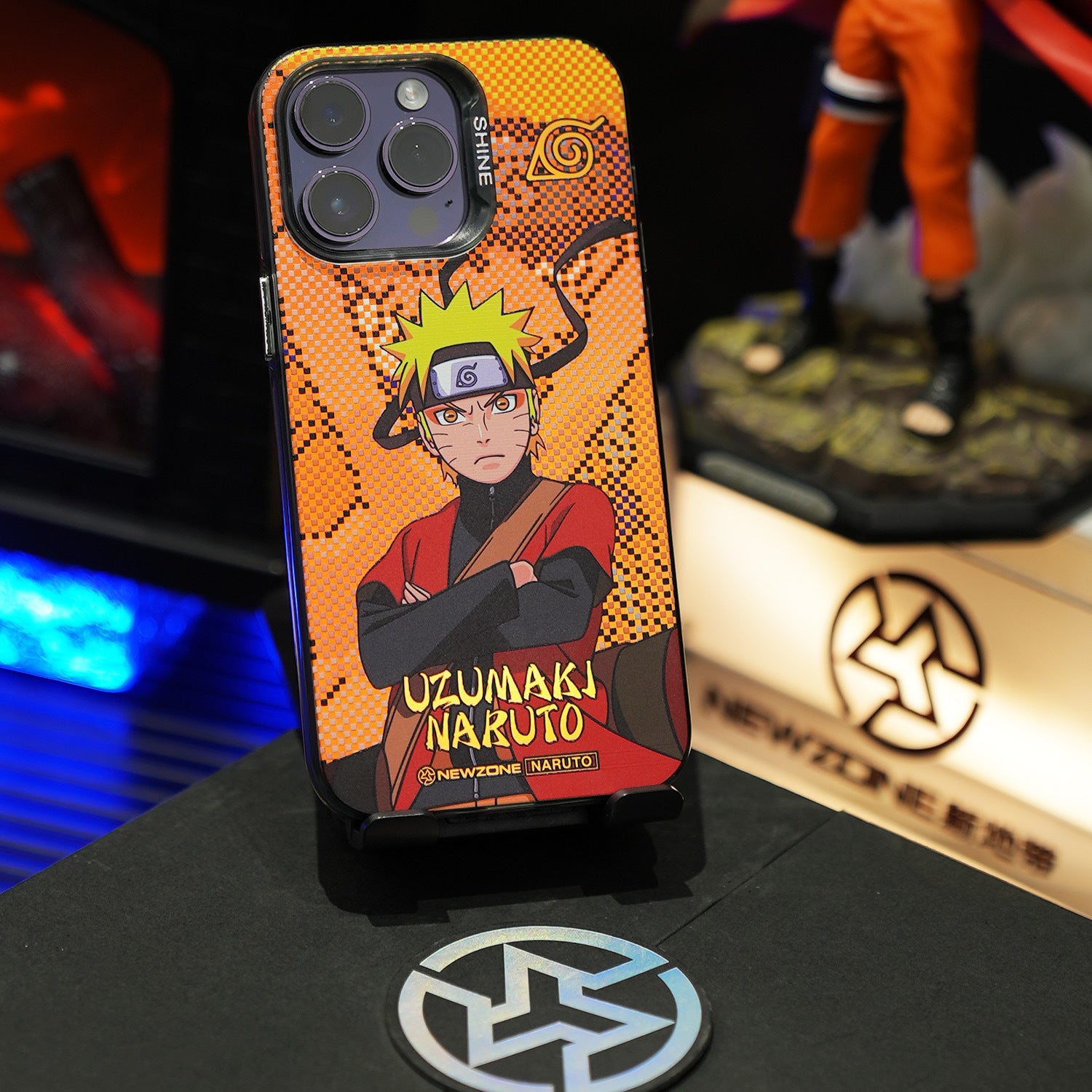 Laser Color-Changing Naruto Series Phone Case for iPhone 15/14/13 Pro Max - Personalized Shockproof Protective Cover