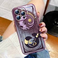 Pokémon Eevee Phone Case for iPhone 15/16 Pro Max | Built-In Camera Lens Protector | New Cartoon Anime Design for iPhone 14 Pro/13 Pro Max/Plus | Full Protection Stylish Cover