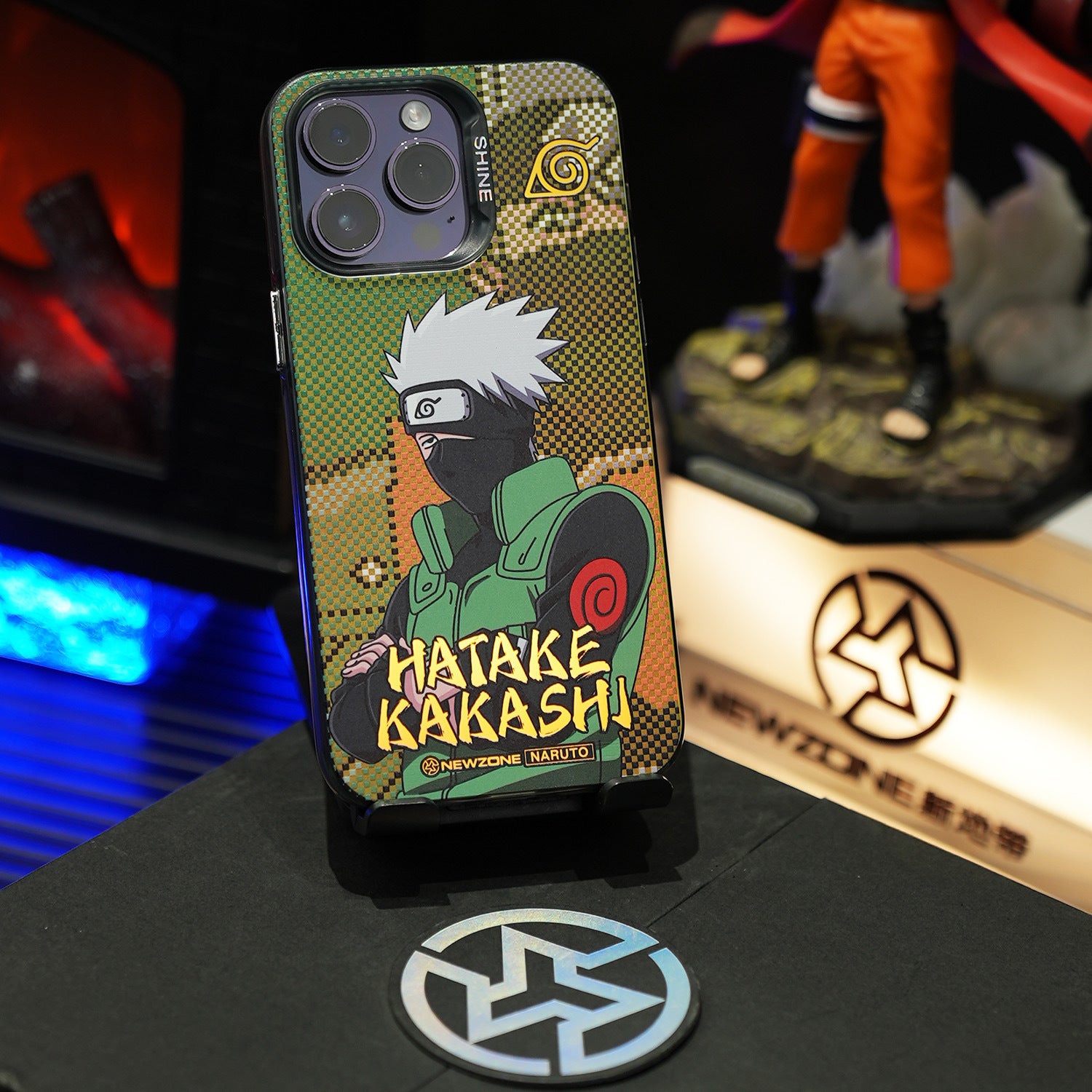 Laser Color-Changing Naruto Series Phone Case for iPhone 15/14/13 Pro Max - Personalized Shockproof Protective Cover