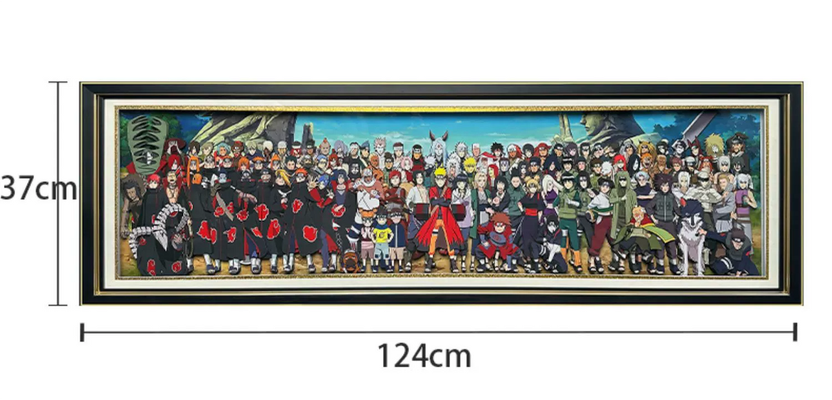 Naruto family portrait 3D decorative painting - Animehouse