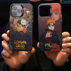 Laser Color-Changing Naruto Series Phone Case for iPhone 15/14/13 Pro Max - Personalized Shockproof Protective Cover