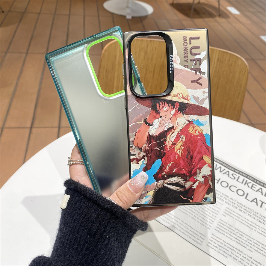 One Piece Luffy & Zoro Matte Phone Case for Samsung S24 Ultra, S23 Plus, S22 FE - Anime Series Protective Cover