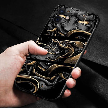Samurai Oni Mask Phone Case For Apple iPhone 14 14 13 12 11 Pro Max Mini XS Max XR X 7 8 Plus 6 6S Soft Cover Silicone Shell