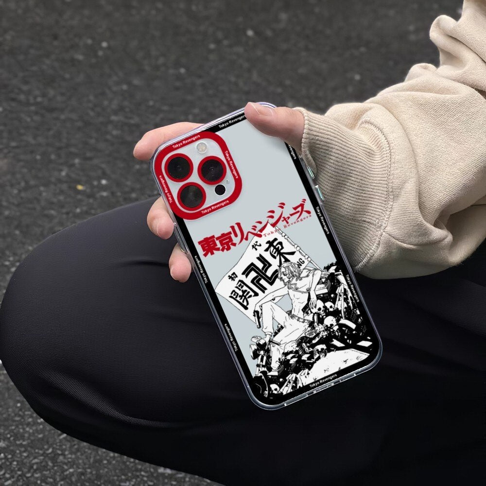 Tokyo Revengers Anime Phone Case Phone Case For iPhone 11 12 Mini 13 14 Pro Max Transparent Shell