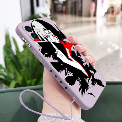 Uzumaki Naruto Uchiha Itachi Phone Case For iPhone 14 13 12 11 Pro Max Mini X XR XS MAX Plus Liquid Silicone Cover
