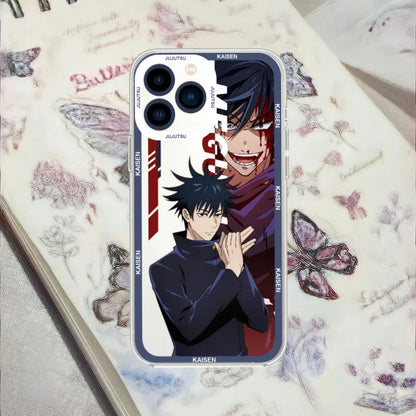 bilibili Anime Jujutsu Kaisen Gojo Satoru Phone Case For iPhone 13 14 15 Mini 11 12 Pro Max Transparent Shell