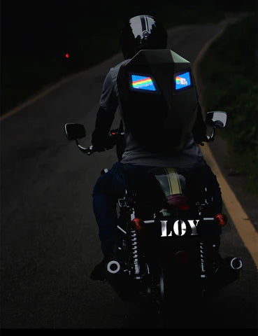 Cool LED waterproof motorcycle backpack (can be controlled by mobile phone) helmet bag