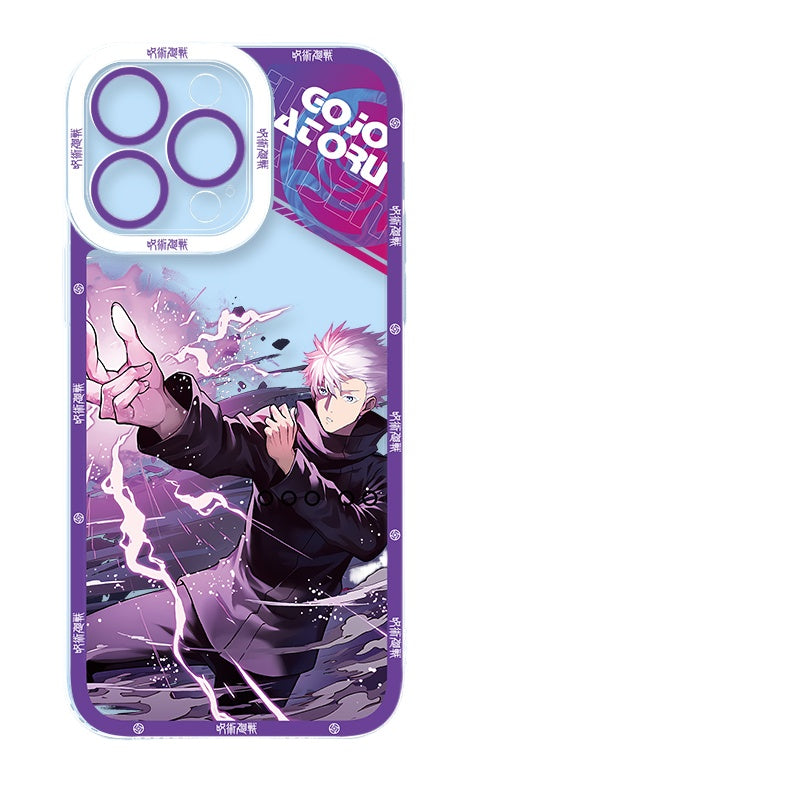 Jujutsu Kaisen Transparent Shockproof Phone Case for iPhone 16 Pro Max/14 Pro/13/12/11 | Featuring Gojo Satoru, Suguru Geto, Fushiguro Toji Anime Design