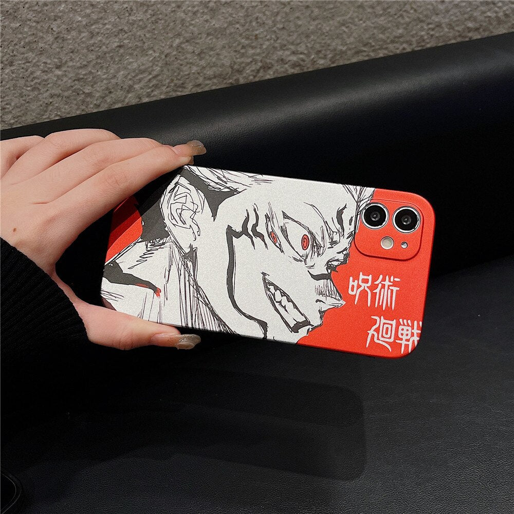 Anime Jujutsu Kaisen Ryomen Sukuna Phone Case for iphone 14 13 12 11 Pro X Xs Max XR 7 8 Plus Fashion Japan Silicon Soft Cover