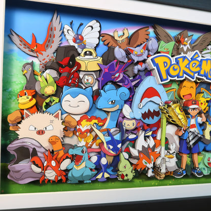 Pokémon (champion group photo) 3D decorative painting