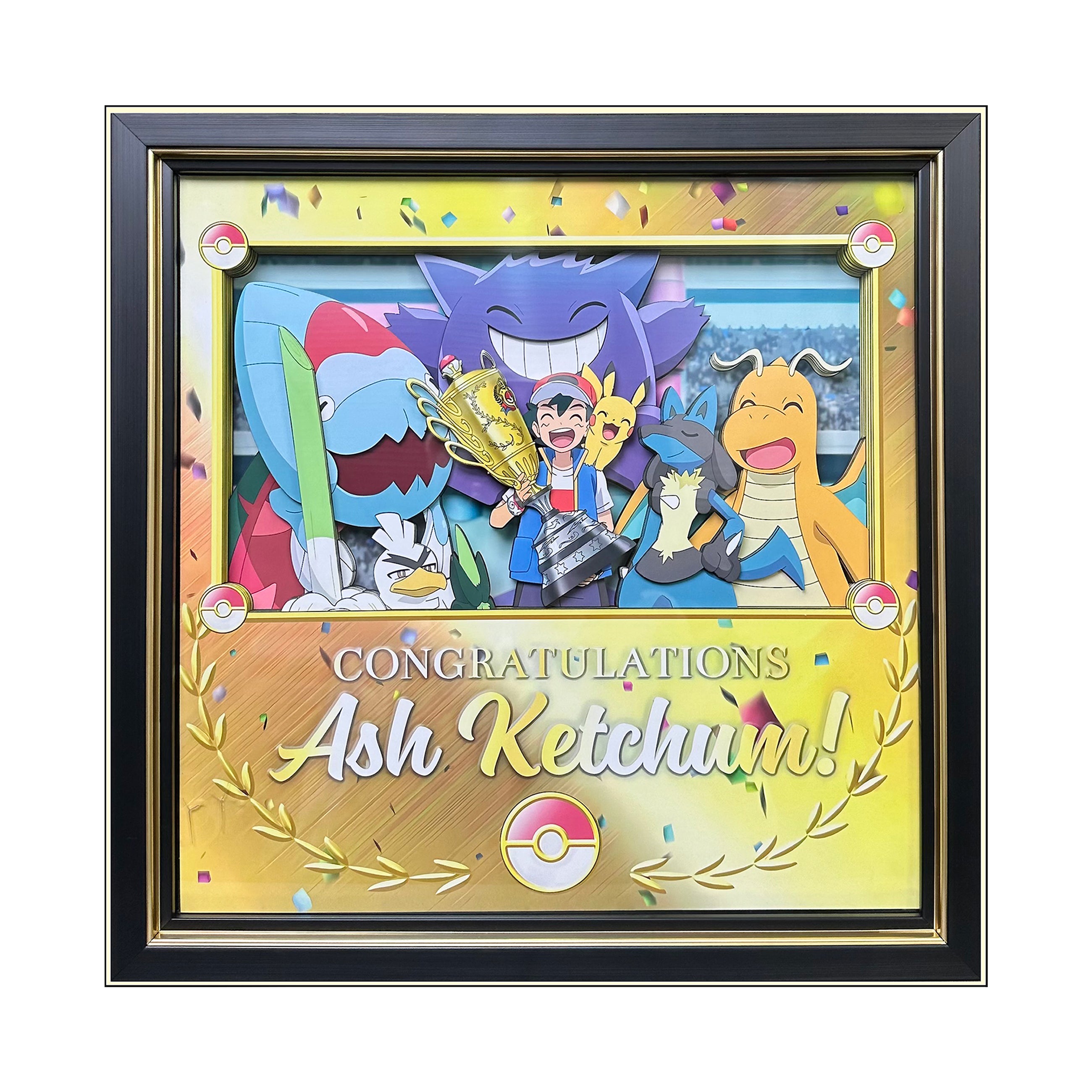 Pokémon (Xiaozhi trophy photo) 3D decorative painting - Animehouse