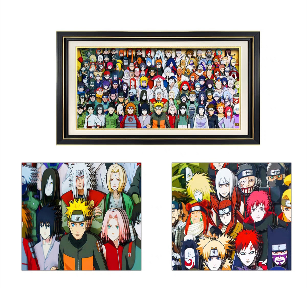 Naruto <group photo> 3D handmade decorative painting - Animehouse