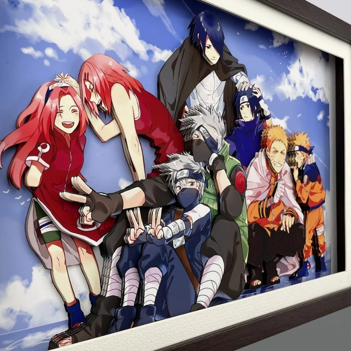 Naruto Class 7 Anime Handmade Three-dimensional Decorative Painting