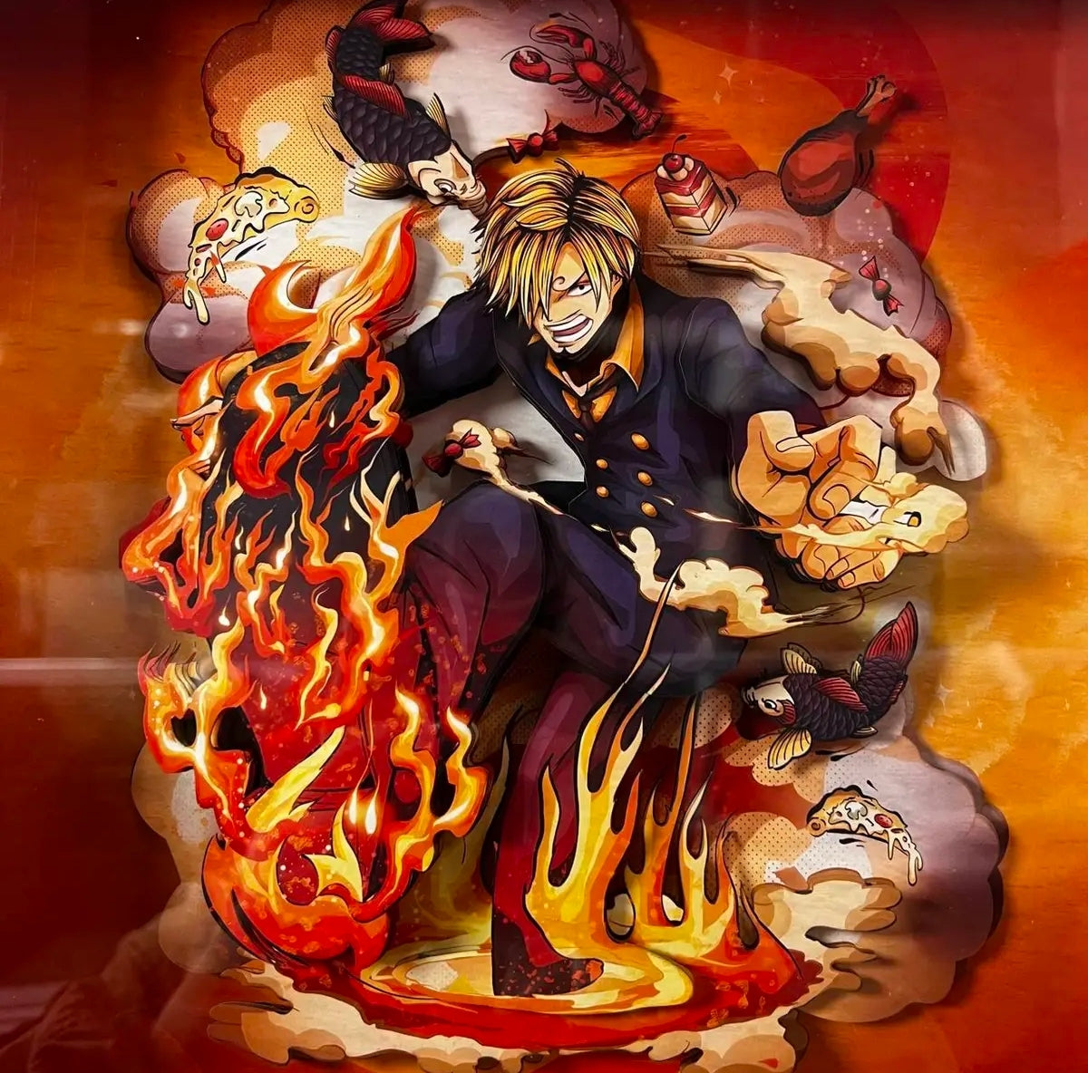 One Piece <Sanji> 3D handmade decorative painting - Animehouse